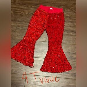 4T RED boutique sequin pants